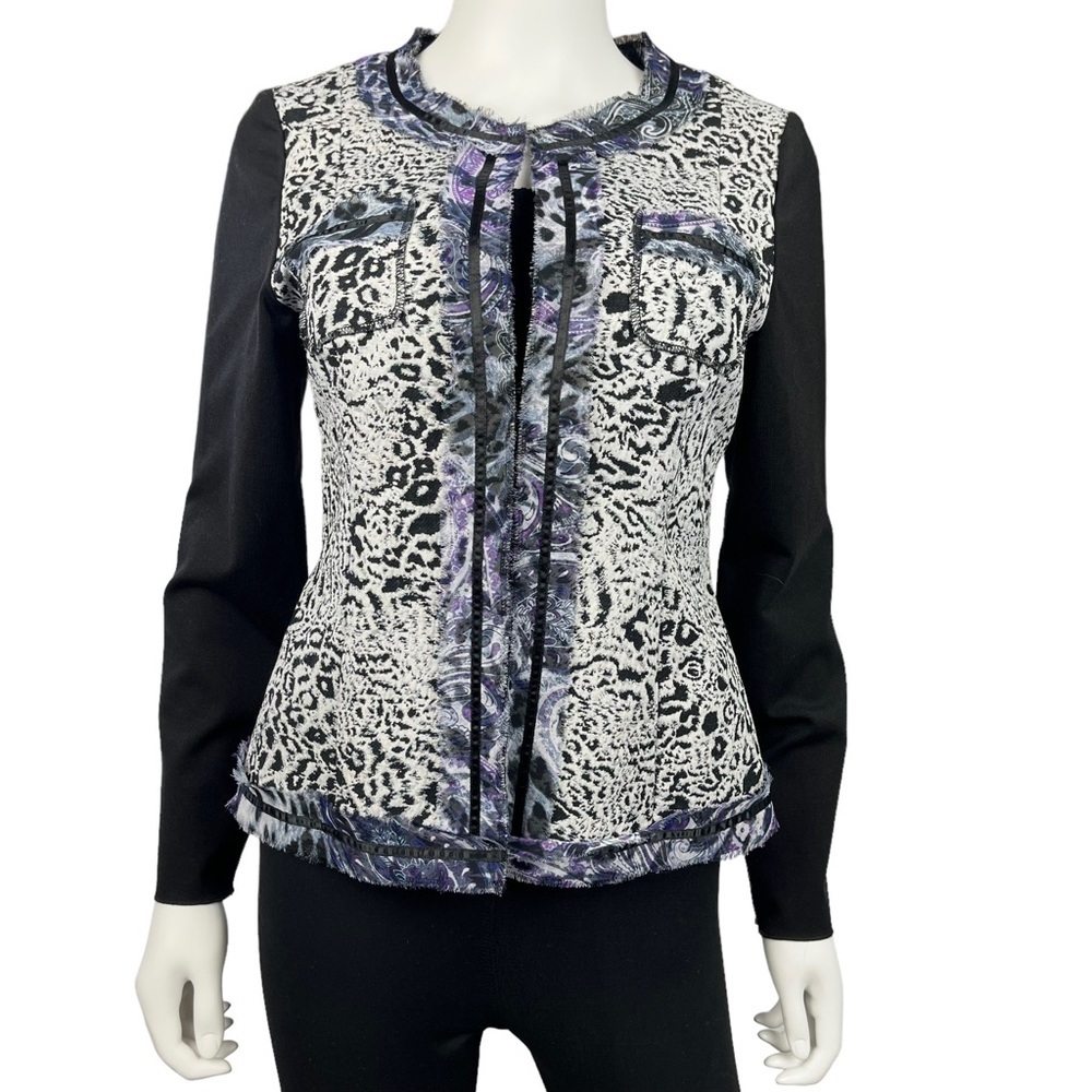 Chico’s Animal Print Jacket Blazer Size 0